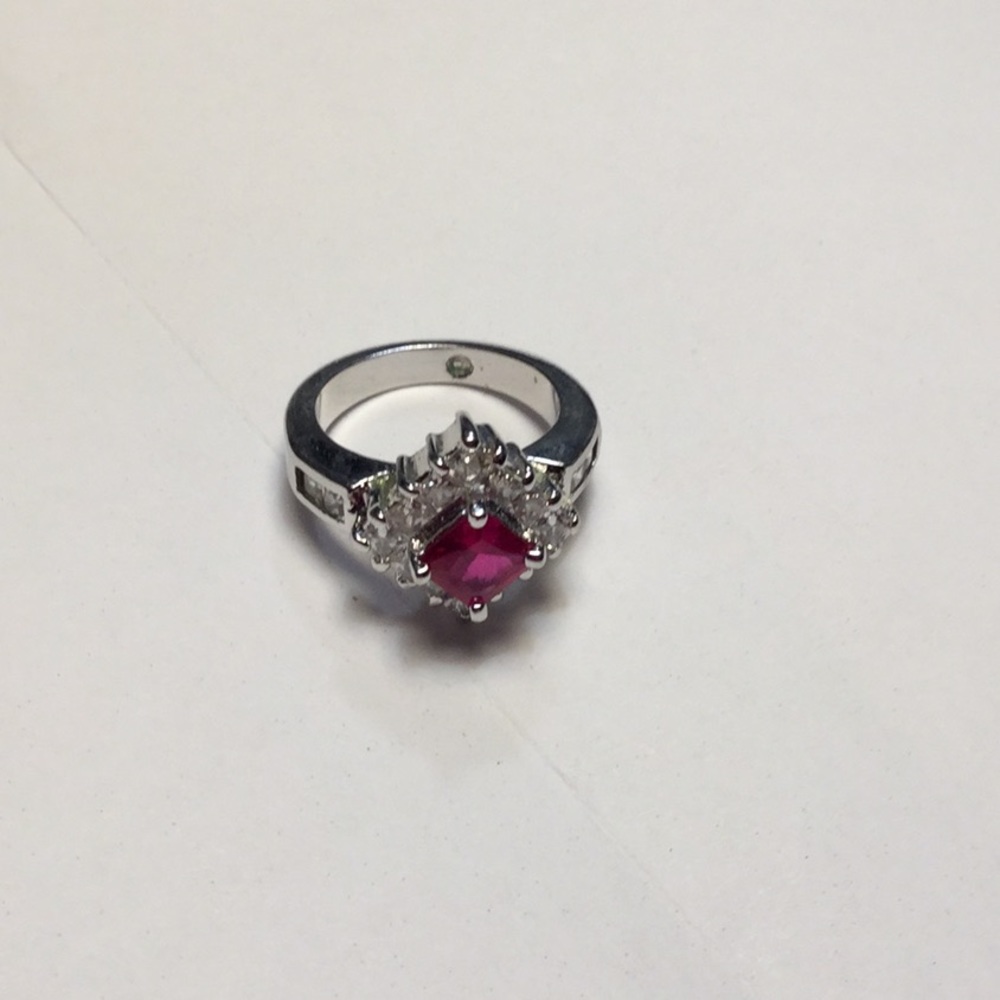 Created ruby in cocktail ring